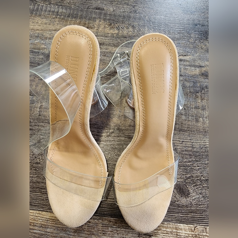 Glass clear sandals